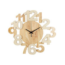 Modern Design Nordic Personality Creative Fashion Wall Clock Simple Atmosphere Bedroom Silent Solid Wood Reloj Pared Decorativo 2024 - buy cheap