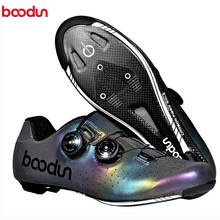 BOODUN-Zapatillas de Ciclismo de fibra de carbono para hombre, calzado deportivo ultraligero con autosujeción, para bicicleta de carreras y carretera 2024 - compra barato