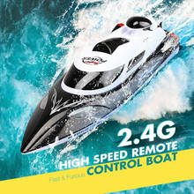 HJ806 2.4G 4CH RC Boat 180 Flip Waterproof 35Km/H High Speed Racing   Anti-wind Remote Control Speedboat Kids Toys Gifts 2024 - buy cheap