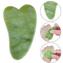 Hot! Natural Jade Face Massager Gua Sha Scraper Board Facial Guasha Meridian Muscle Relaxation Skin Lifting Face Thin Scraper 2024 - buy cheap