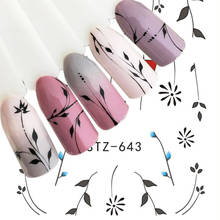 1pcs Nail Art Sticker Water Transfer Decals Simple Dotting Flower Manicure Sliders Nail Art Decoration Watermark Wraps BESTZ643 2024 - buy cheap