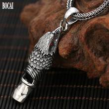 New 100% real s925 pure silver fashion creative personality whistle Man pendant  2021 Trendy eagle pendant for men and women 2024 - buy cheap