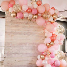 102 pçs rosa ouro rosa balão guirlanda arco kit metal ouro bolas de ar aniversário do chuveiro do bebê casamento para decorações festa 2024 - compre barato