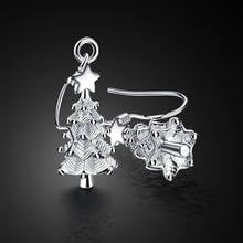 Fashion Personality 100% 925 Sterling Silver Christmas Tree Drop Earrings Women Charm Thread  Earrings Jewelry Gift 2024 - buy cheap