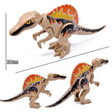 10pcs/lot Jurassic park Spinoledon Dinosaur Building Blocks Bricks  triceratop T-rex children gift baby toys wholesale 2024 - buy cheap