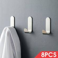 8PCS Stainless Steel Bathroom Towel Wall Hooks Strong Suction Key Hat Bag Hanger Holder Rack Clothes Hook 2024 - buy cheap