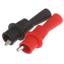 2pcs Insulated MultiMeter Test Lead Meter Alligator Clip Crocodile Clamp Probe Red + Black For Test Tool Accessory 2024 - buy cheap