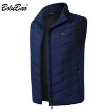 BOLUBAO Fashion Brand Men Heating Vest Coats Winter New Men Casual Cotton Vest Jacket Tops Smart USB Charging Vest Coat Male 2024 - buy cheap