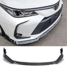 Front Bumper Spoiler Protector Plate Lip Body Kit For Toyota Corolla 2019 Carbon Surface Decorative Strip Chin Shovel 2024 - buy cheap