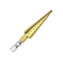 3-13mm HSS Titanium Coated Step Drill Bit Cone Hex Shank Reaming Power Tool Wood 2024 - buy cheap