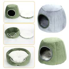 Guinea Pigs Sleeping Bed Hamster Hedgehog Winter Nest Small Pet Warm Cage Cave Bed House Fleece Cusion Hide Toy 2024 - buy cheap