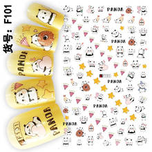 3D Nail Sticker Cartoon Panda Dog Slider Nails Art Decoration Wraps Decals Cute Design Adhesive Manicure Tips Stickers Pegatina 2024 - buy cheap