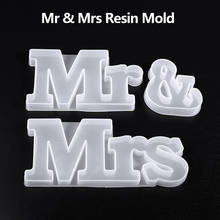 Clear Mr & Mrs Sign Silicone Resin Mold DIY Epoxy Resin Mold Tool Supplies For Handmade Jewelry Candle Clay Casting Craft 2024 - buy cheap