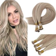 [New]VeSunny Invisible Hand Tied Virgin Human Hair Weft Sew in Remy Hair Skin Weft Straight Remy Hair Bundle 10g/Bundle #P18/613 2024 - buy cheap