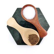 Colher de madeira natural com temperos, utensílios de cozinha para café, chá, pequena colher de açúcar, sal 2024 - compre barato