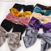 New 12Pcs Hairclips Large Velvet Bows Hair Clips Girls Fashion Hair Accessories for Women Hair Barrettes Bowknot Hairgrips 2024 - buy cheap