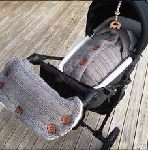 2PCS Newborn Baby Knitted Sleeping Bag Crochet Comfortable Wrap Warm Swaddling Blanket Stroller Plush Sleeping Bag + Cart Gloves 2024 - buy cheap