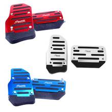 Kit de capa para pedal de carro, com transmissão manual, universal, não escorregadio, vermelho, azul, prata, 2020, 3 peças 2024 - compre barato