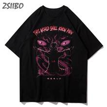Anime Pain Printed Akatsuki T Shirt Men Retro Cotton Tops Tees Harajuku Unisex Tshirt Cool 2021 Streetwear Hip Hop Male T-shirts 2024 - купить недорого
