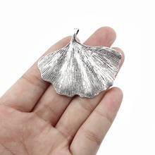 5Pcs Fashion Large Ginkgo biloba Leaf Charms Pendant For Necklace Jewelry Findings Making 53*46mm 2024 - buy cheap