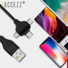 !ACCEZZ 3 in 1 USB Cable For iPhone 11 X XS MAX XR 8 Micro USB Type C Android Phone For Xiaomi Samsung Huawei Fast Charging Cord 2024 - buy cheap