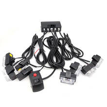 8 pcs LED Car Grille Strobe Flash Light Warning Hazard Emergency Beacon Amber 2024 - buy cheap