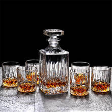 Luxury diamond pattern wine glass Whiskey Cup Spirits Wine bottle Set Beer Glass Decanter Wine bawarer Household drinkware 2024 - buy cheap