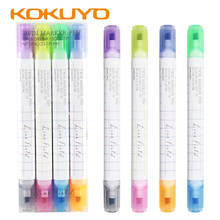 Japão kokuyo duplo-cabeça de duas cores luz-cor highlighter estudantes com cor grossa oblíqua cabeça foco marcador caneta conjunto 2024 - compre barato