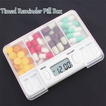 4 Grid pill box medicine Storage Box Electronic Timing Reminder Medicine Boxes Alarm Timer Pills Organizer Pill Drug Container 2024 - купить недорого
