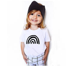 Camiseta con estampado de arcoíris para niños, ropa divertida de verano, Tumblr 2024 - compra barato
