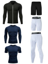 SheDao 6 шт./компл., мужской спортивный костюм, компрессионный спортивный костюм, одежда для фитнеса в тренажерном зале, тренировочные колготки для тренировок, спортивная одежда для бега 2024 - купить недорого