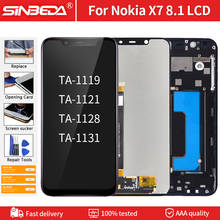 6,18 "оригинал для Nokia X7 8,1 ЖК-дисплей сенсорный экран дигитайзер сборка для Nokia X7 LCD TA-1119 TA-1121 TA-1128 TA-1131 2024 - купить недорого