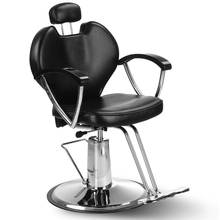 Silla reclinable hidráulica para salón de belleza, equipo de afeitado, tatuaje, ajuste de altura, color negro, disponible en EE. UU. 2024 - compra barato