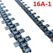 1PCS 1.5m Length 60 Links 16A-1 Double Side Single Hole Curved Plate Transmission Conveyor Roller Drive Chain with 2 Attachments 2024 - buy cheap