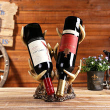 MGT Nordic Antler Resin Craft Cup Holder Wine Glass Holder Decoration Kitchen Supplies Red Wine Holder Deer Head Home Decoration 2024 - buy cheap