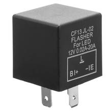 1pc preto 12v 3pin carro flasher relay cf13 JL-02 fix led luz turn signal hyper flash para carro moto caminhão reparação da lâmpada 2024 - compre barato