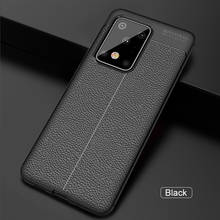 Funda de cuero para Samsung Galaxy S20 Ultra, carcasa de silicona TPU de lujo antigolpes para teléfono Samsung S20 Ultra 2024 - compra barato