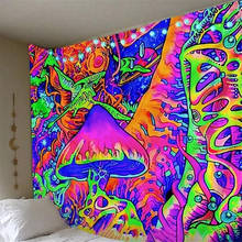 Psychedelic Forest Pterosaur Large Mushroom Hippie Tapestry Wall Hanging Art Background Mandala Wall Carpet Landscape Home Decor 2024 - buy cheap