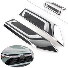 For Toyota Rav 4 2019 2020 RAV4 Chrome Car Front Center Mesh Grille Cover Radiator Trim ABS Plastic 2Pcs 2024 - buy cheap