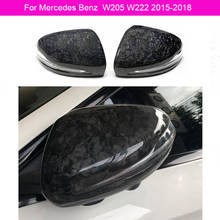 Real fibra de carbono espelho capa para mercedes benz c s glc e classe w205 c43 c63 w222 s63 s560 x205 glc250 15-18 acessórios do carro 2024 - compre barato