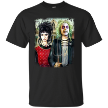 Halloween American Gothic Beetle Juice And Lydia T-Shirt Black Cotton Men Fashion Classical O Neck Hip Hop Tops Movie Shirt 2024 - buy cheap