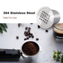 Cafilas-molinillo de café de acero inoxidable, máquina de café expreso, filtro reutilizable para cápsulas de café Nespresso 2024 - compra barato