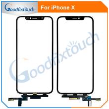 Panel táctil Original para iPhone X, digitalizador de pantalla táctil, Panel de cristal exterior frontal con Cable flexible, pieza de repuesto 2024 - compra barato