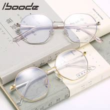Iboode óculos de polígono, armação de óculos vintage de miopia, óculos transparentes para homens e mulheres, tamanhos-1.0 -1.5 -2 -2.5 -3 -3.5 2024 - compre barato