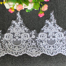 White Embroidery Lace For Wedding Dress Border Scallop Sewing Apparel Party Dress Sashes 21CM Wide 2024 - buy cheap