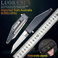 Luokmei-cuchillo plegable M390 de bolsillo, navaja táctica de alta calidad para exteriores, acampada, caza, supervivencia, Fuerza Especial EDC, novedad 2024 - compra barato