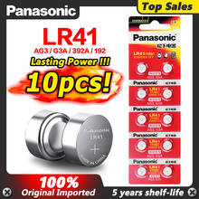 10 шт. LR41 Кнопка AG3 G3A L736 192 392A трансформаторного двигателя Mn-Zn/MnO2 1,5 V батарей Panasonic 100% оригинальный SR41 Литиевые Батарейки-таблетки 2024 - купить недорого