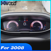 Hivotd For Peugeot 3008 5008 car dashboard Tempered glass screen Protector Clear Center Film Interior Accessories 2017-2021 2024 - buy cheap