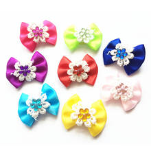 100PC/Lot Small Dog Bows Ribbon Cat Dog Hair Bows Solid Colors Dog Grooming Accessories Pet Supplies 2024 - buy cheap