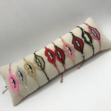 BLUESTAR 2021 MIYUKI Lips Bracelet Women Mexican Lips Pulseras Mujer Delica Beaded Jewelry Handmade 2024 - buy cheap